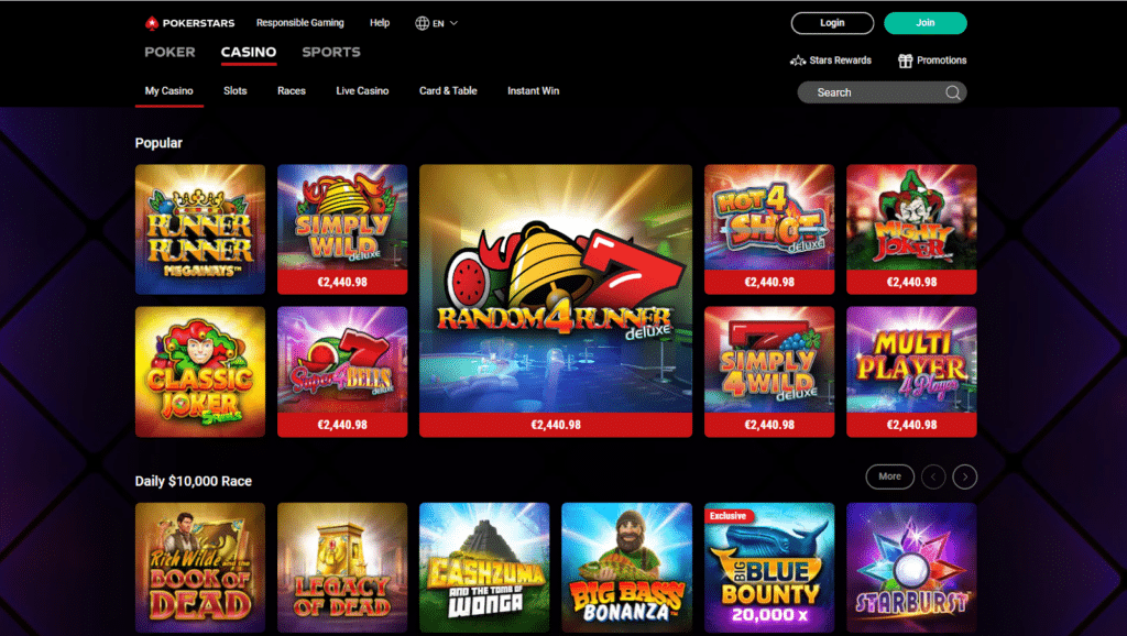 pokerstars site